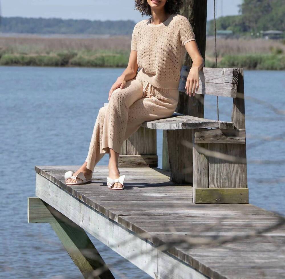 NEW EMILY MCCARTHY joy knit tee in lido